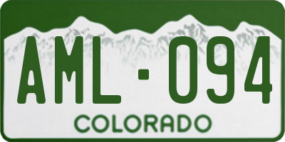 CO license plate AML094