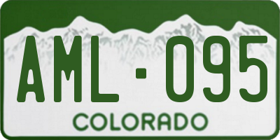 CO license plate AML095
