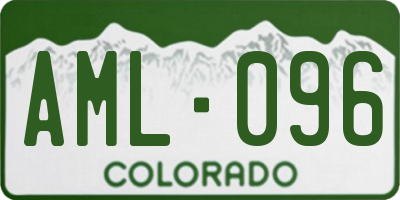 CO license plate AML096
