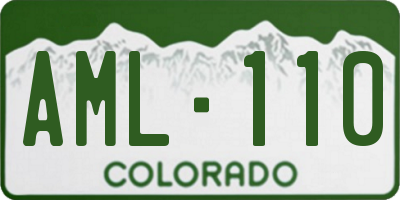 CO license plate AML110
