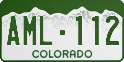 CO license plate AML112