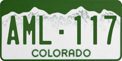 CO license plate AML117