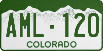 CO license plate AML120