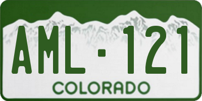 CO license plate AML121