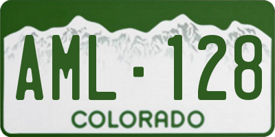 CO license plate AML128