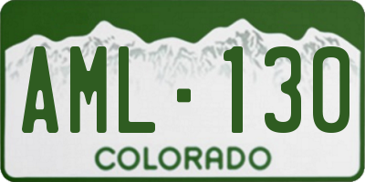 CO license plate AML130