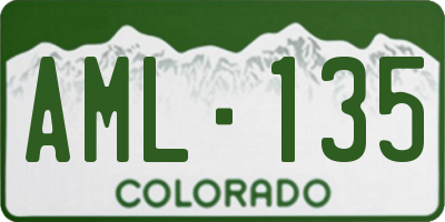 CO license plate AML135