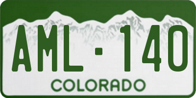 CO license plate AML140