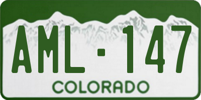 CO license plate AML147
