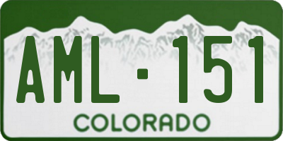 CO license plate AML151