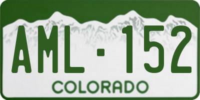 CO license plate AML152