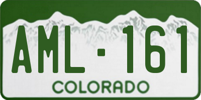 CO license plate AML161