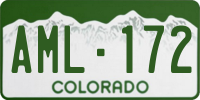 CO license plate AML172
