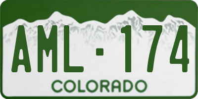 CO license plate AML174