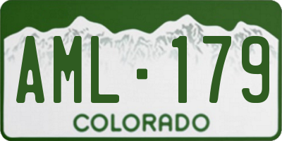 CO license plate AML179