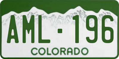 CO license plate AML196
