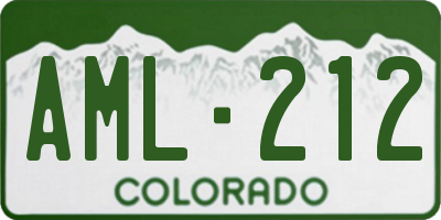 CO license plate AML212