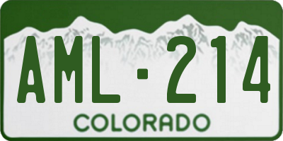 CO license plate AML214