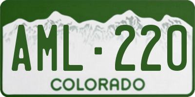 CO license plate AML220