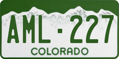 CO license plate AML227