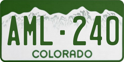 CO license plate AML240