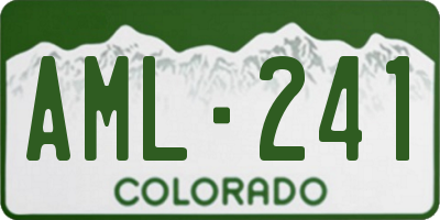 CO license plate AML241