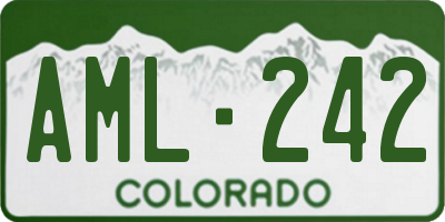 CO license plate AML242