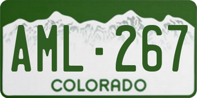 CO license plate AML267