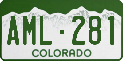 CO license plate AML281