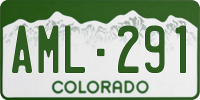 CO license plate AML291