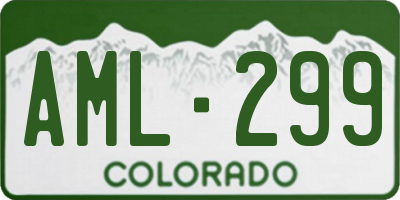 CO license plate AML299