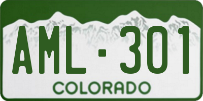 CO license plate AML301