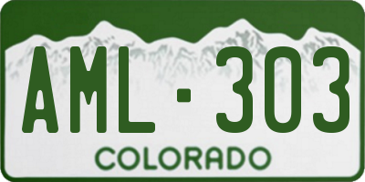 CO license plate AML303
