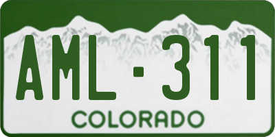 CO license plate AML311