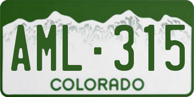 CO license plate AML315