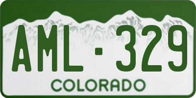 CO license plate AML329