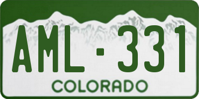 CO license plate AML331