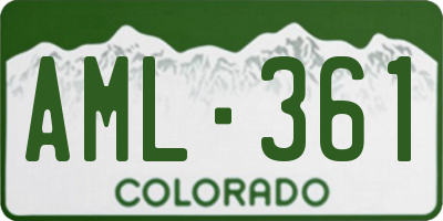 CO license plate AML361