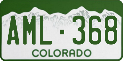 CO license plate AML368