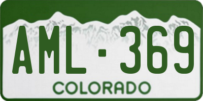 CO license plate AML369