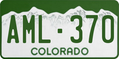 CO license plate AML370