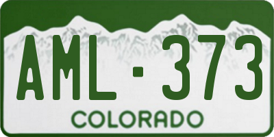 CO license plate AML373