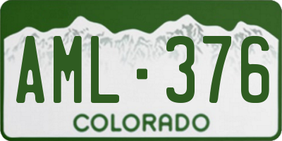 CO license plate AML376