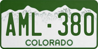 CO license plate AML380