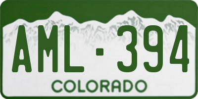 CO license plate AML394
