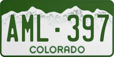 CO license plate AML397