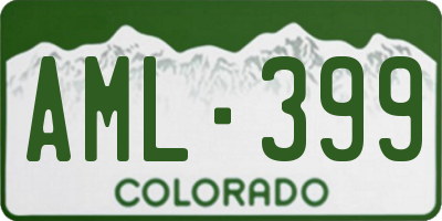 CO license plate AML399