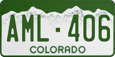 CO license plate AML406