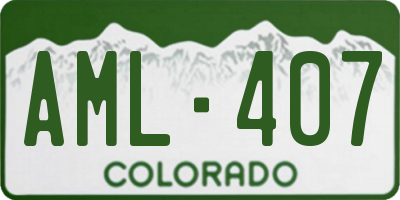 CO license plate AML407