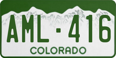 CO license plate AML416